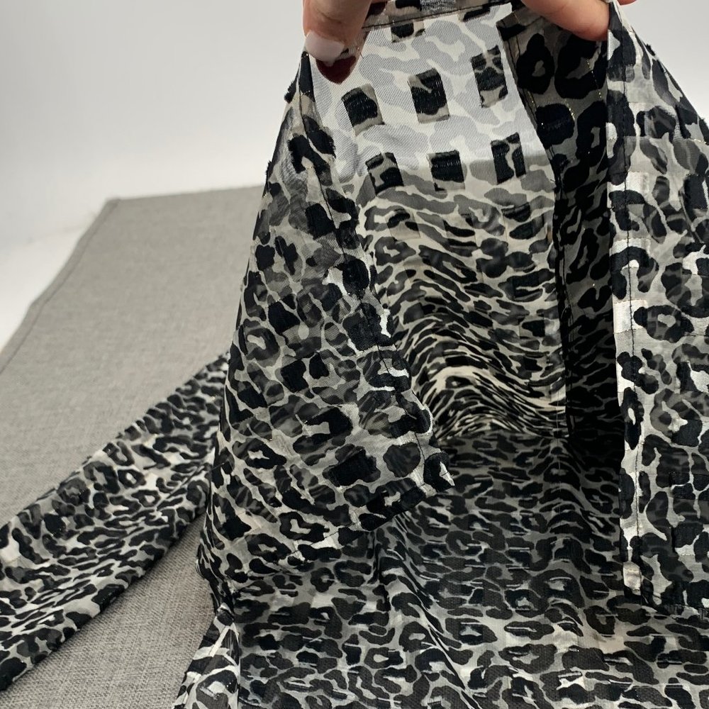 Notations Women's Button Down Sheer Blouse Leopar… - image 8